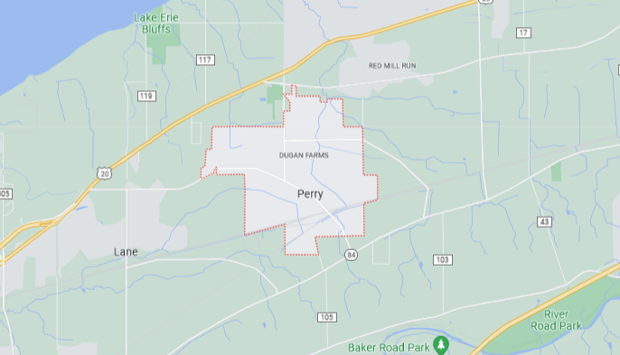 Area map of Perry, OH.